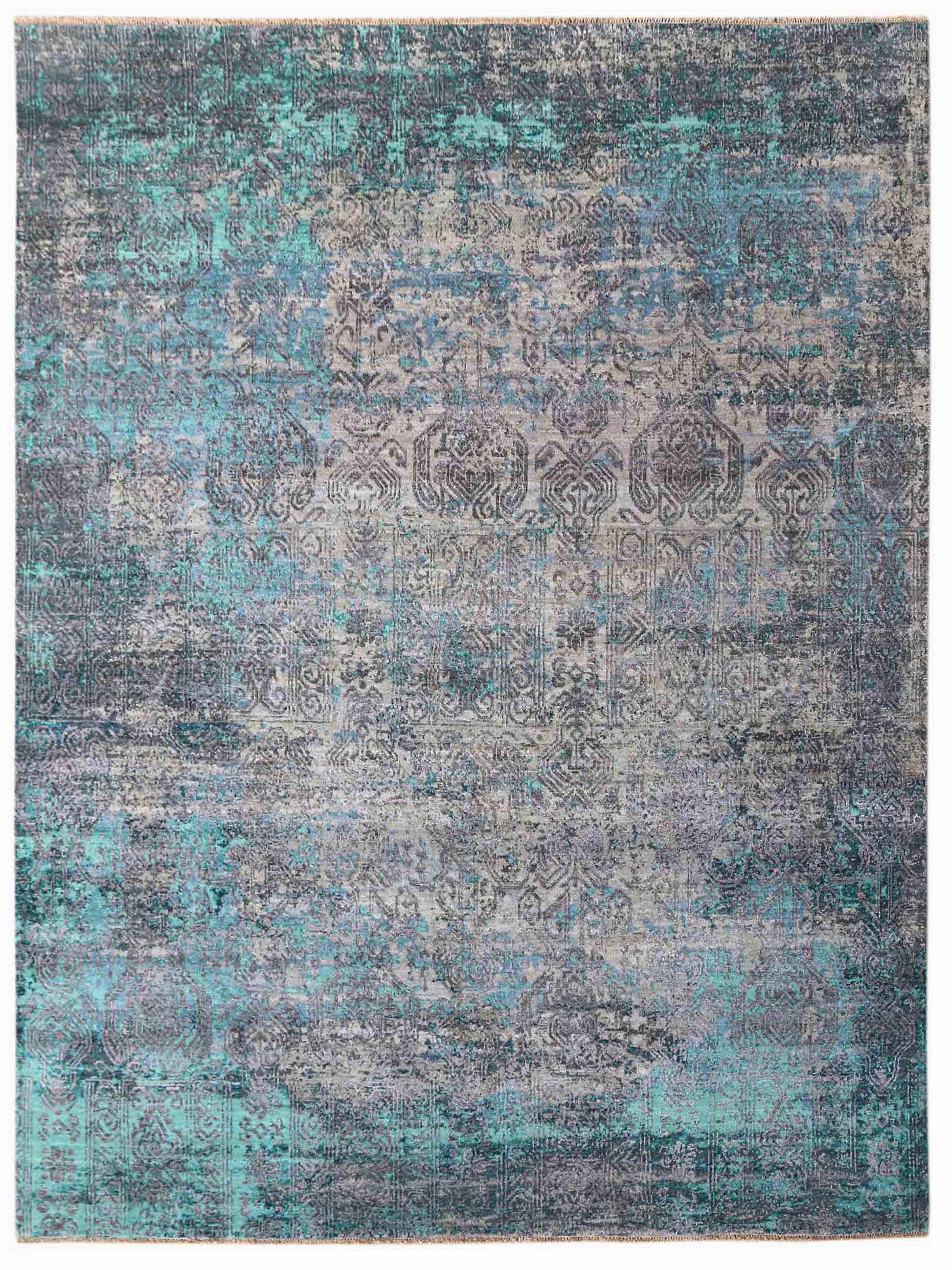 Limited Rylstone RST-704 Turquoise Transitional Knotted Rug