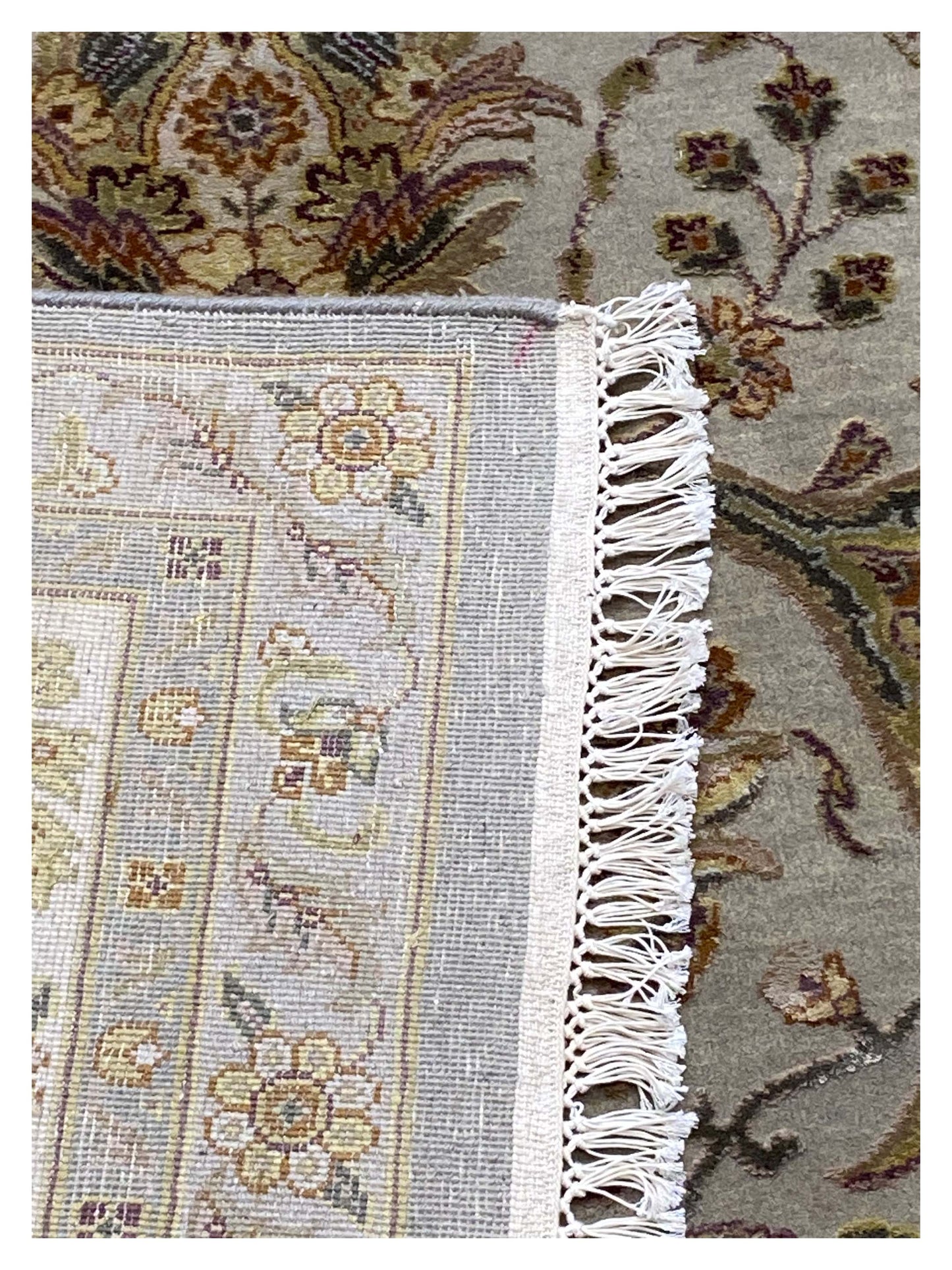 Artisan Rachel  Lt.Blue Grey Ivory Traditional Knotted Rug