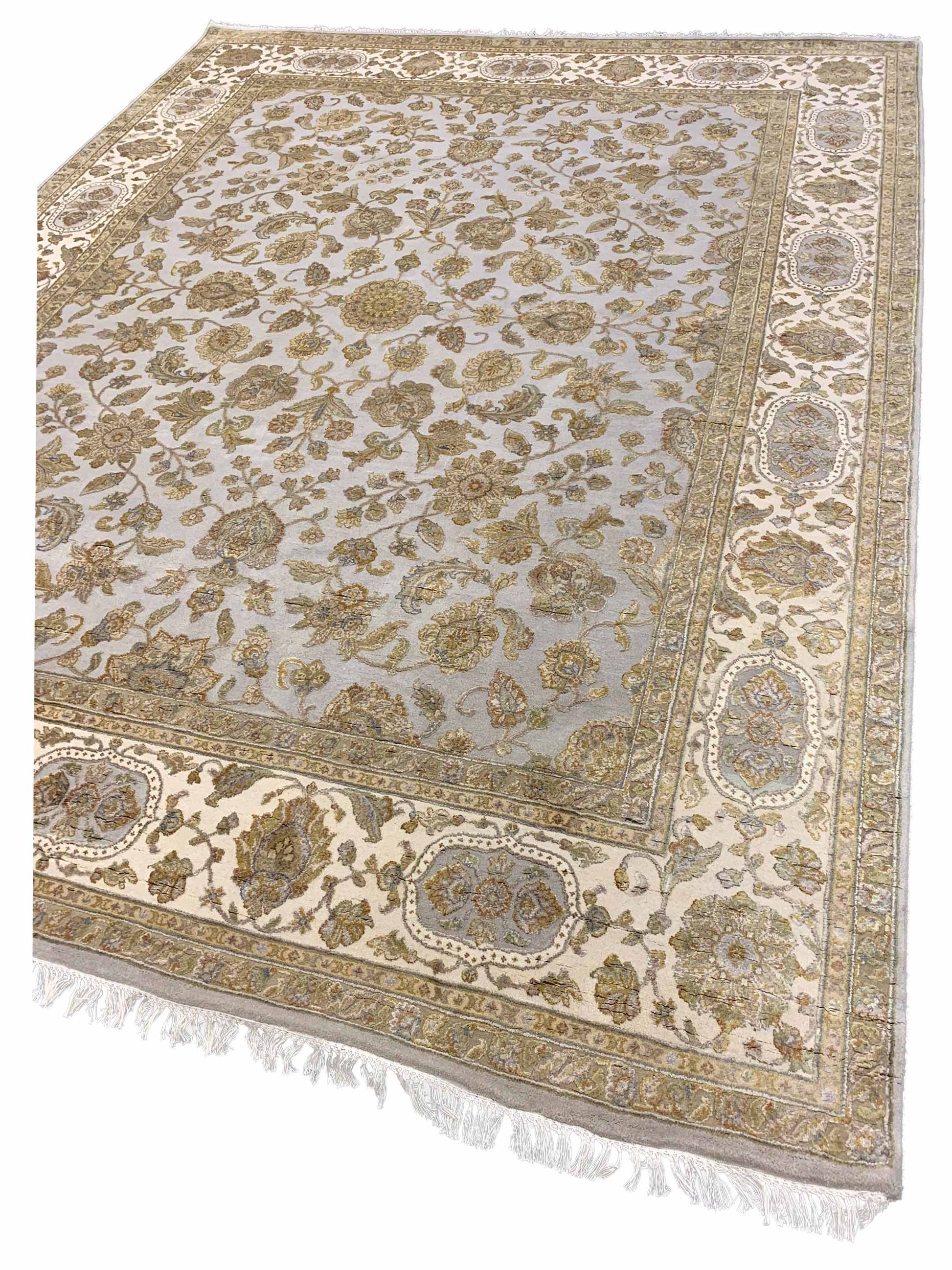 Artisan Rachel Grey Ivory Traditional Knotted Rug - Rugs - Artisan - Atlanta Designer Rugs