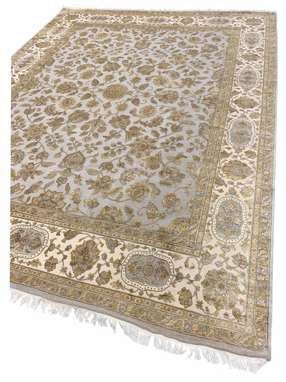 Artisan Rachel Grey Ivory Traditional Knotted Rug - Rugs - Artisan - Atlanta Designer Rugs