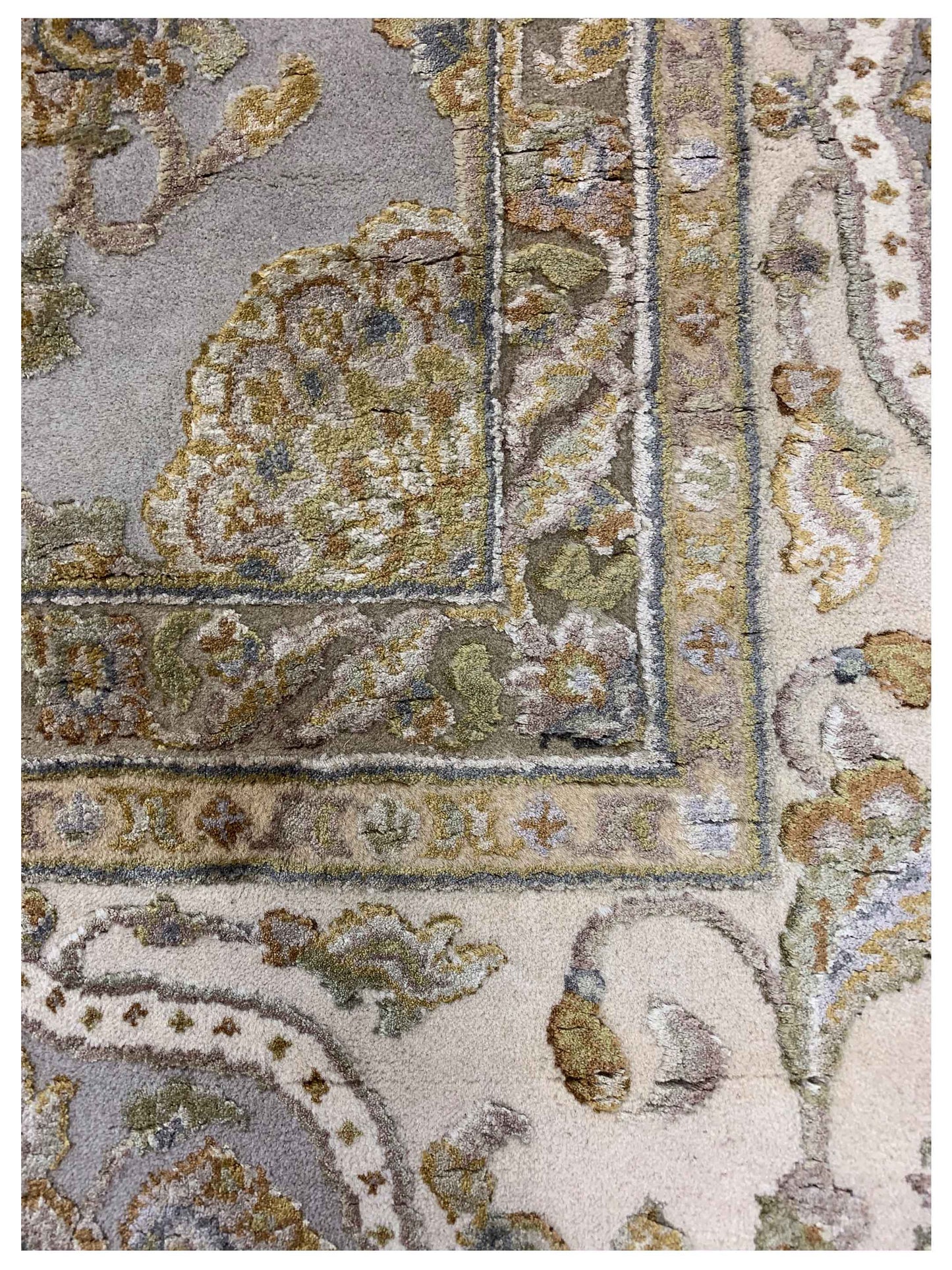 Artisan Rachel Grey Ivory Traditional Knotted Rug - Rugs - Artisan - Atlanta Designer Rugs