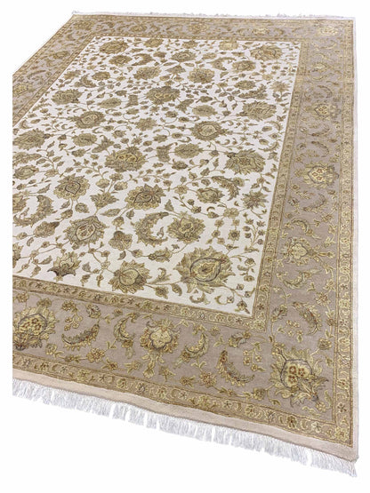 Artisan Rachel Ivory Gold Traditional Knotted Rug - Rugs - Artisan - Atlanta Designer Rugs
