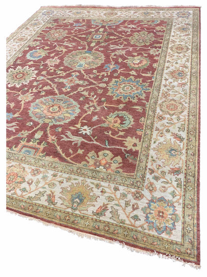 Artisan Cameron Rust Ivory Traditional Knotted Rug - Rugs - Artisan - Atlanta Designer Rugs