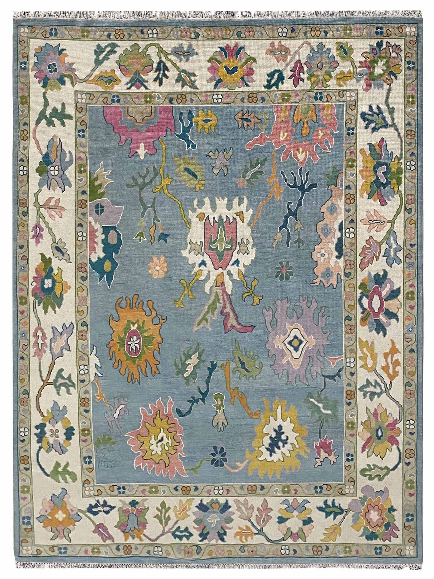 Artisan Blossom-2 RS-5002 Lt.Blue Traditional Knotted Rug