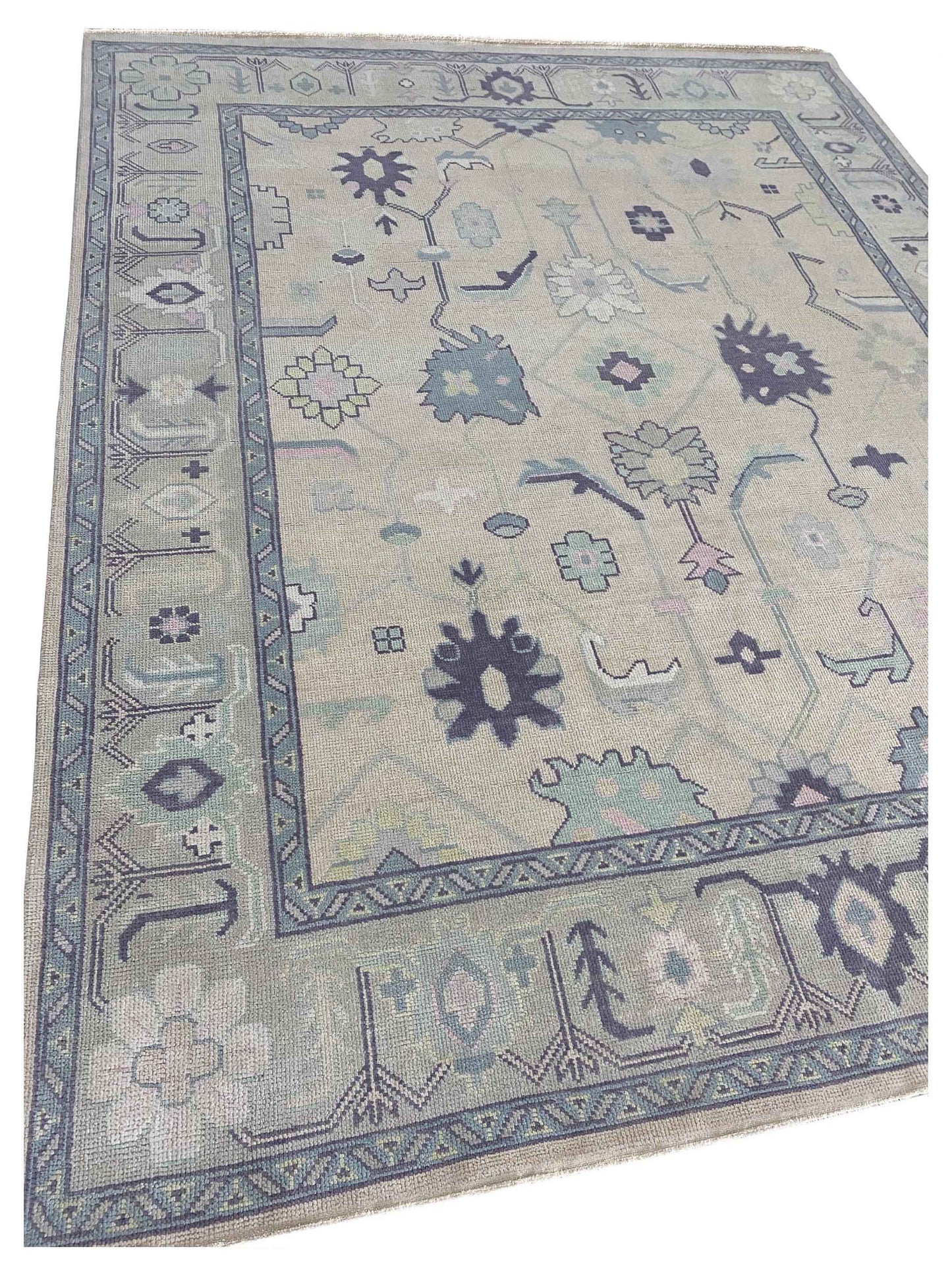 Artisan Blossom-2  Camel Lt.Grey Traditional Knotted Rug
