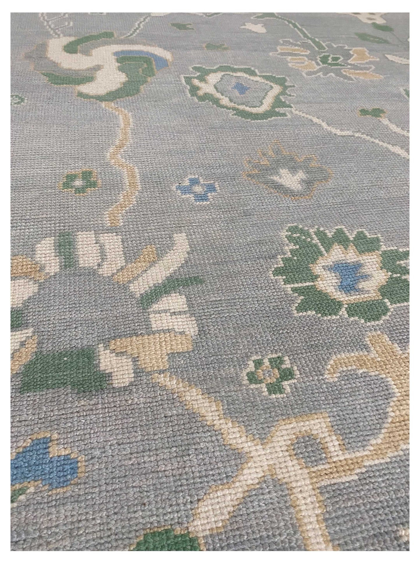 Artisan Blossom-2  Sage Camel Traditional Knotted Rug