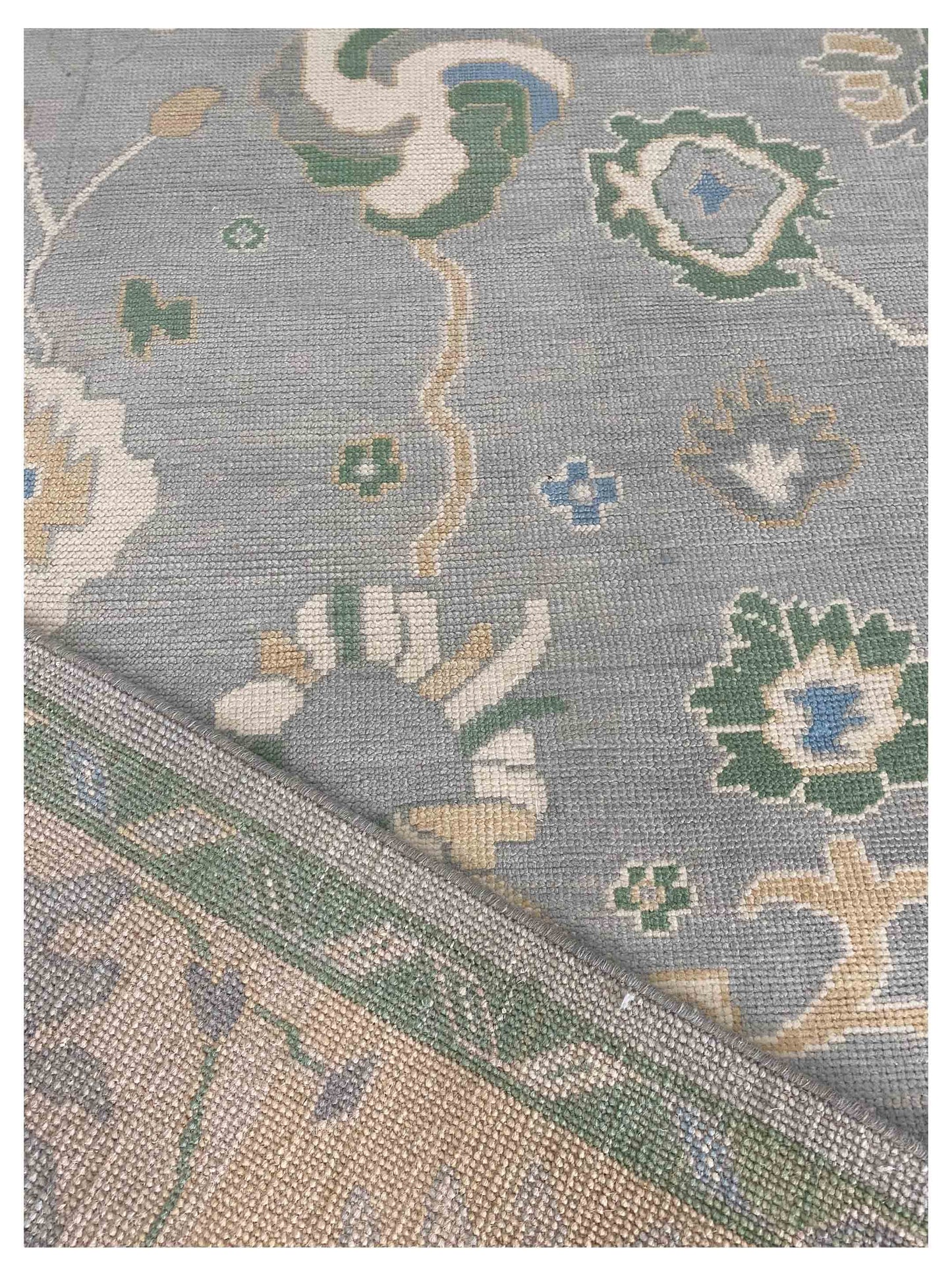 Artisan Blossom-2  Sage Camel Traditional Knotted Rug