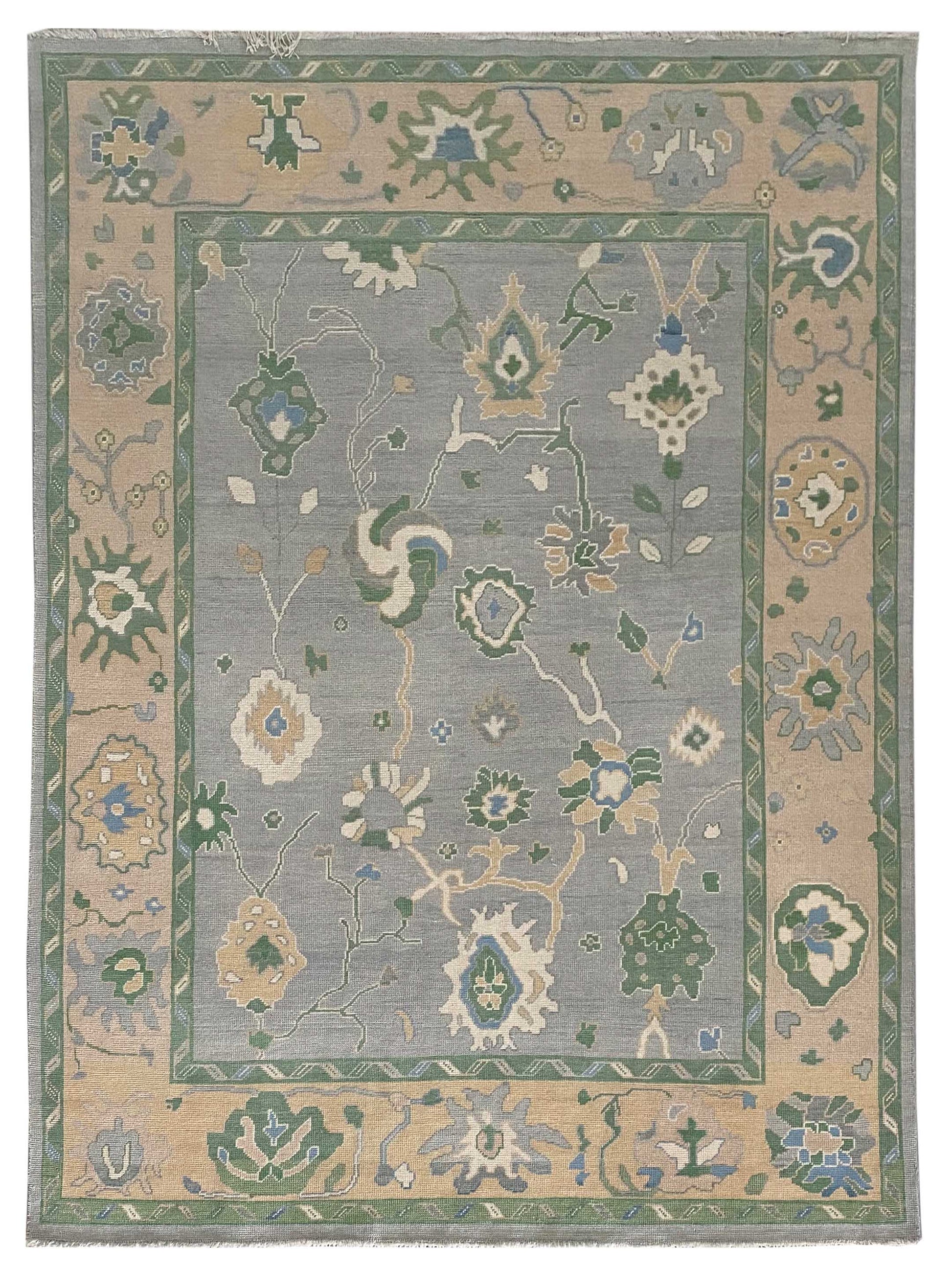 Artisan Blossom-2 RS-5079 Sage Traditional Knotted Rug