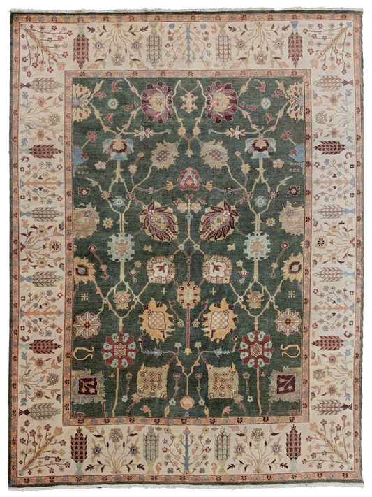 Artisan Cameron CB-209 Teal Green Traditional Knotted Rug