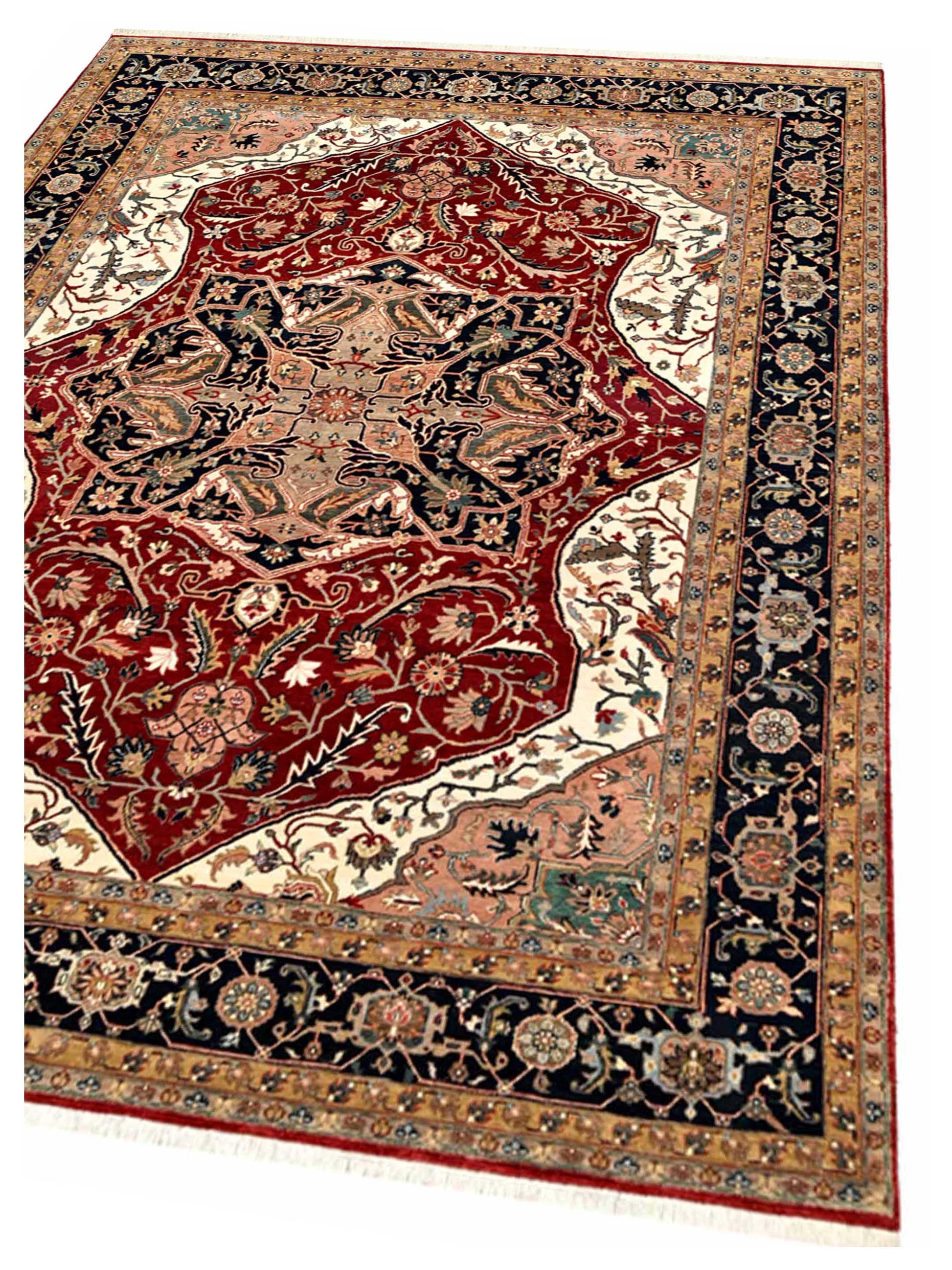 Artisan Gwyneth Red Navy Traditional Knotted Rug - Rugs - Artisan - Atlanta Designer Rugs