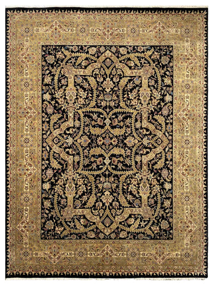 Super Lynda HQ-501 Black Traditional Knotted Rug