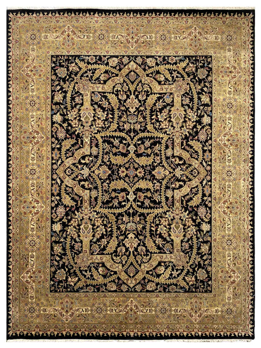Super Lynda HQ-501 Black Traditional Knotted Rug