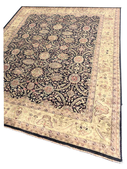 Artisan Michelle Black Gold Traditional Knotted Rug - Rugs - Artisan - Atlanta Designer Rugs