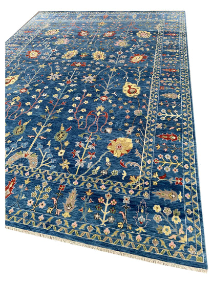 Artisan Cameron  Blue  Traditional Knotted Rug