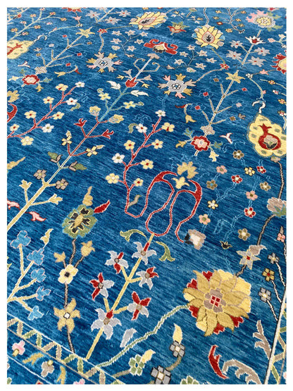 Artisan Cameron  Blue  Traditional Knotted Rug