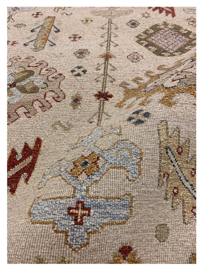 Artisan Sandra Ivory Beige Traditional Knotted Rug - Rugs - Artisan - Atlanta Designer Rugs