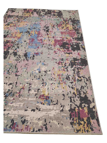 Artisan Sandra Silver Multi Traditional Knotted Rug - Rugs - Artisan - Atlanta Designer Rugs
