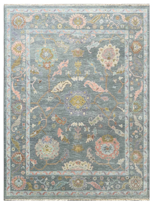 Super Blossom FB-552 Blue Traditional Knotted Rug