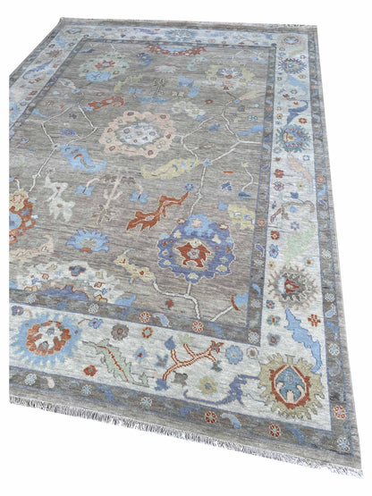 Artisan Blossom - 2 Lt.Brown Ivory Traditional Knotted Rug - Rugs - Artisan - Atlanta Designer Rugs