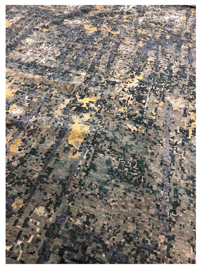 Artisan Mary Blue Contemporary Knotted Rug - Rugs - Artisan - Atlanta Designer Rugs