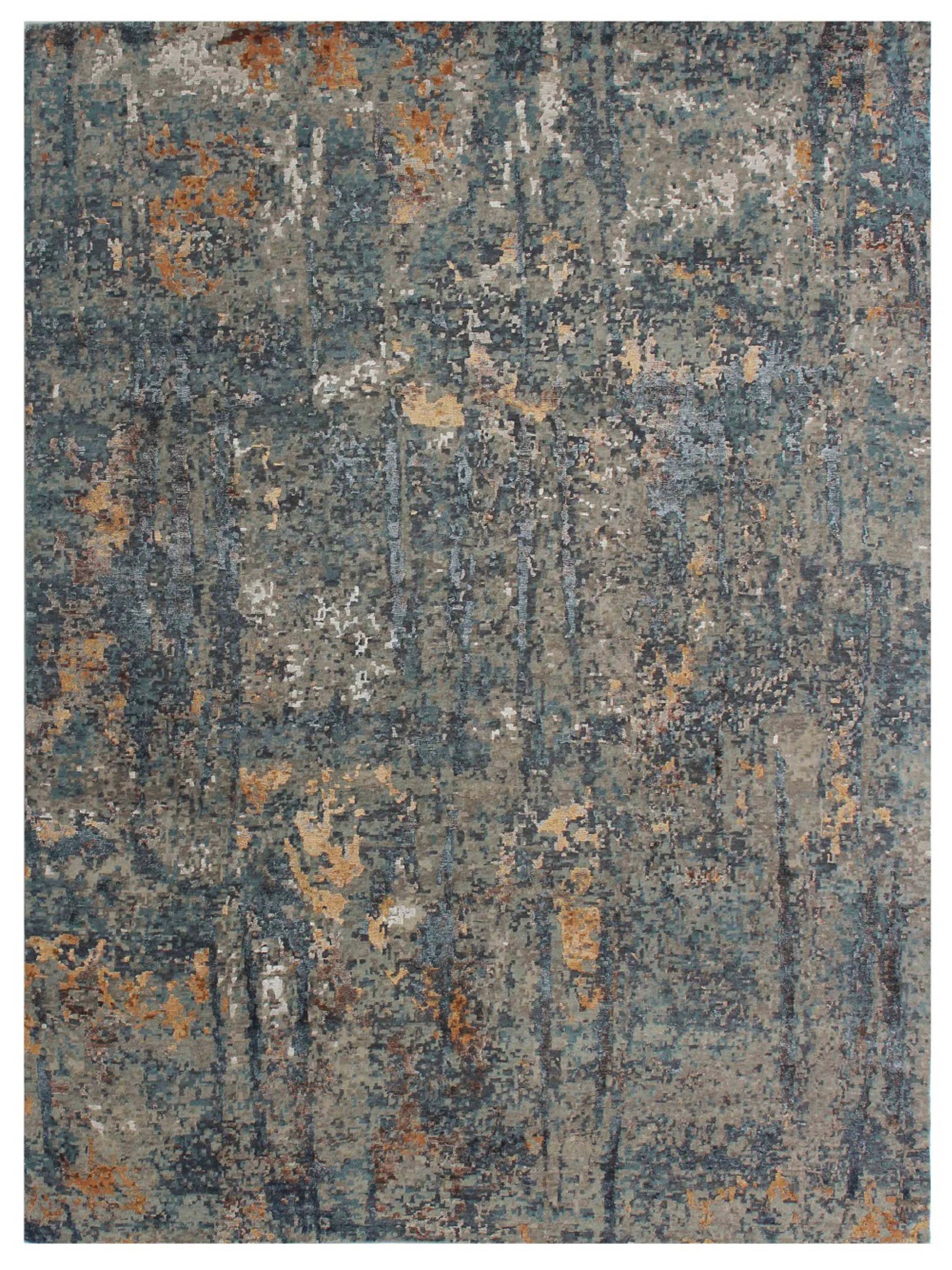 Artisan Mary MN-258 Blue Contemporary Knotted Rug