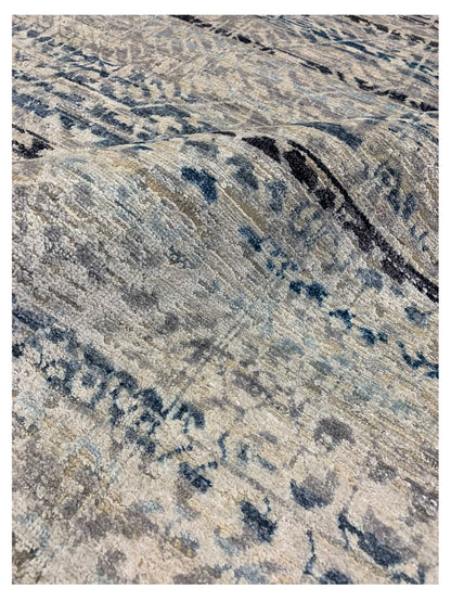 Artisan Vivica  Ivory Lt.Blue Transitional Knotted Rug