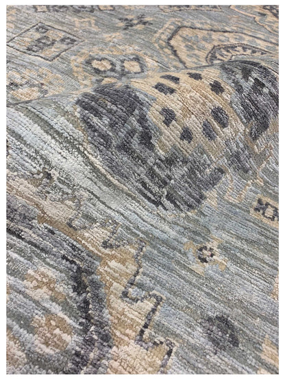 Artisan Vivica Lt.Silver Lt.Blue Transitional Knotted Rug - Rugs - Artisan - Atlanta Designer Rugs