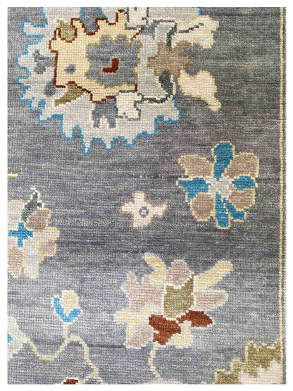 Artisan Blossom-2 Grey Beige Traditional Knotted Rug