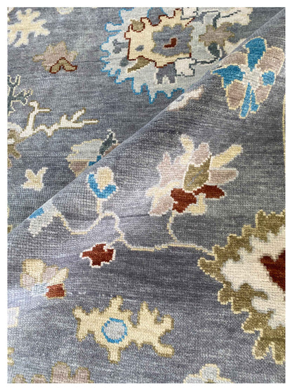 Artisan Blossom-2 Grey Beige Traditional Knotted Rug