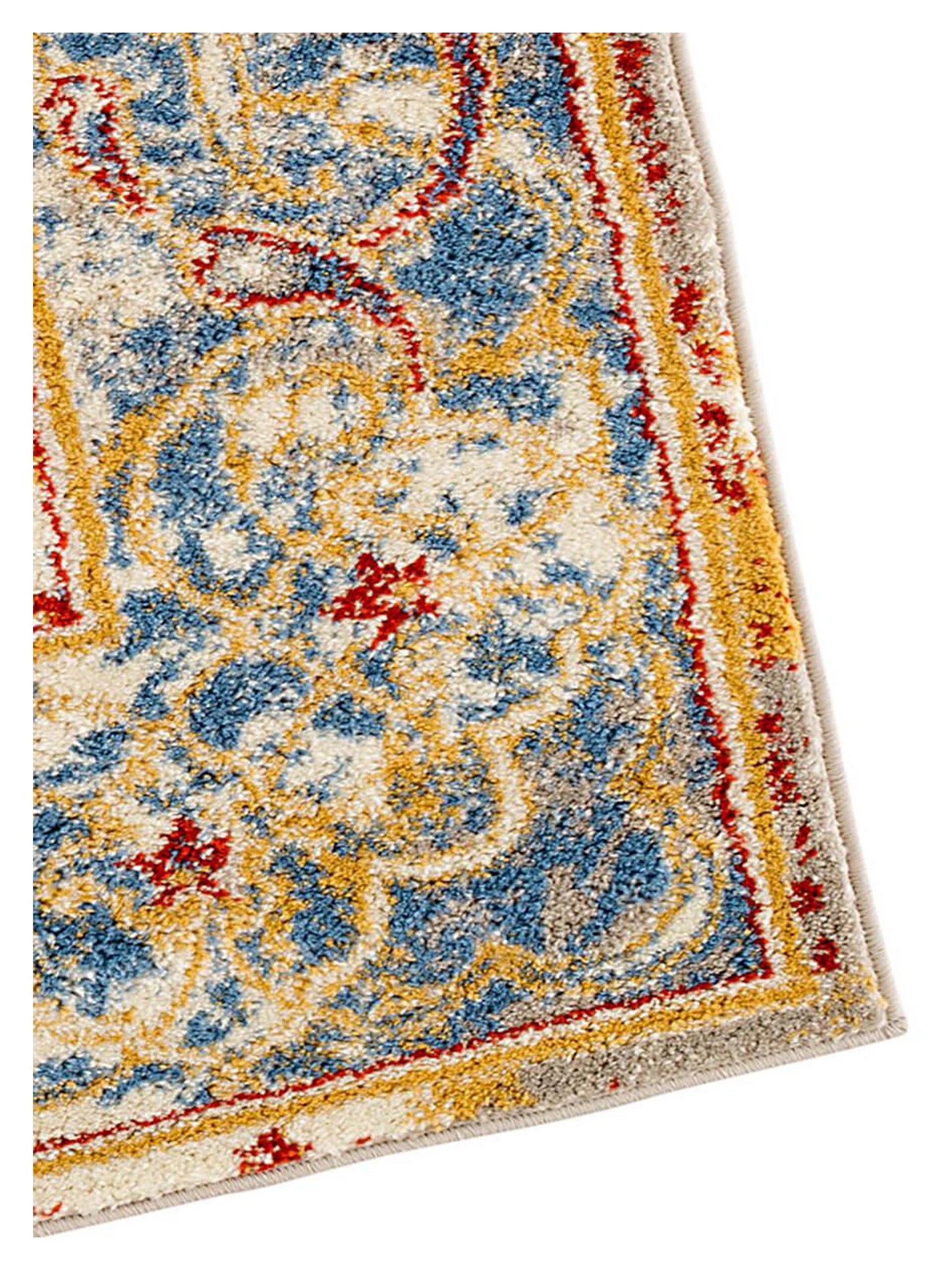 Limited Leighton LO-551 Ivory Blue  Traditional Machinemade Rug