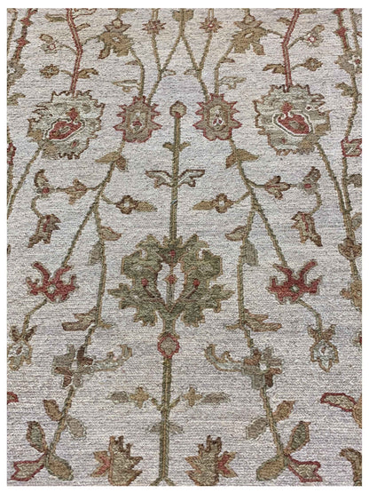 Artisan Sandra Ivory Lt.Green Traditional Knotted Rug - Rugs - Artisan - Atlanta Designer Rugs