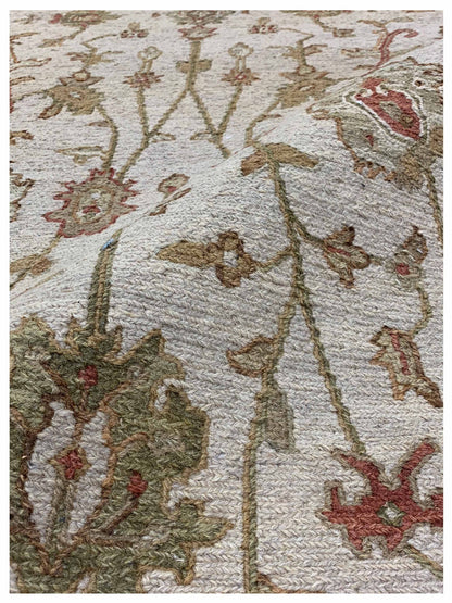 Artisan Sandra Ivory Lt.Green Traditional Knotted Rug - Rugs - Artisan - Atlanta Designer Rugs