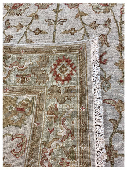 Artisan Sandra Ivory Lt.Green Traditional Knotted Rug - Rugs - Artisan - Atlanta Designer Rugs