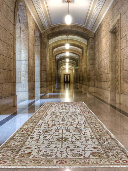 Artisan Sandra Ivory Lt.Green Traditional Knotted Rug - Rugs - Artisan - Atlanta Designer Rugs