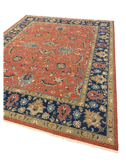 Artisan Sandra Rust Navy Traditional Knotted Rug - Rugs - Artisan - Atlanta Designer Rugs