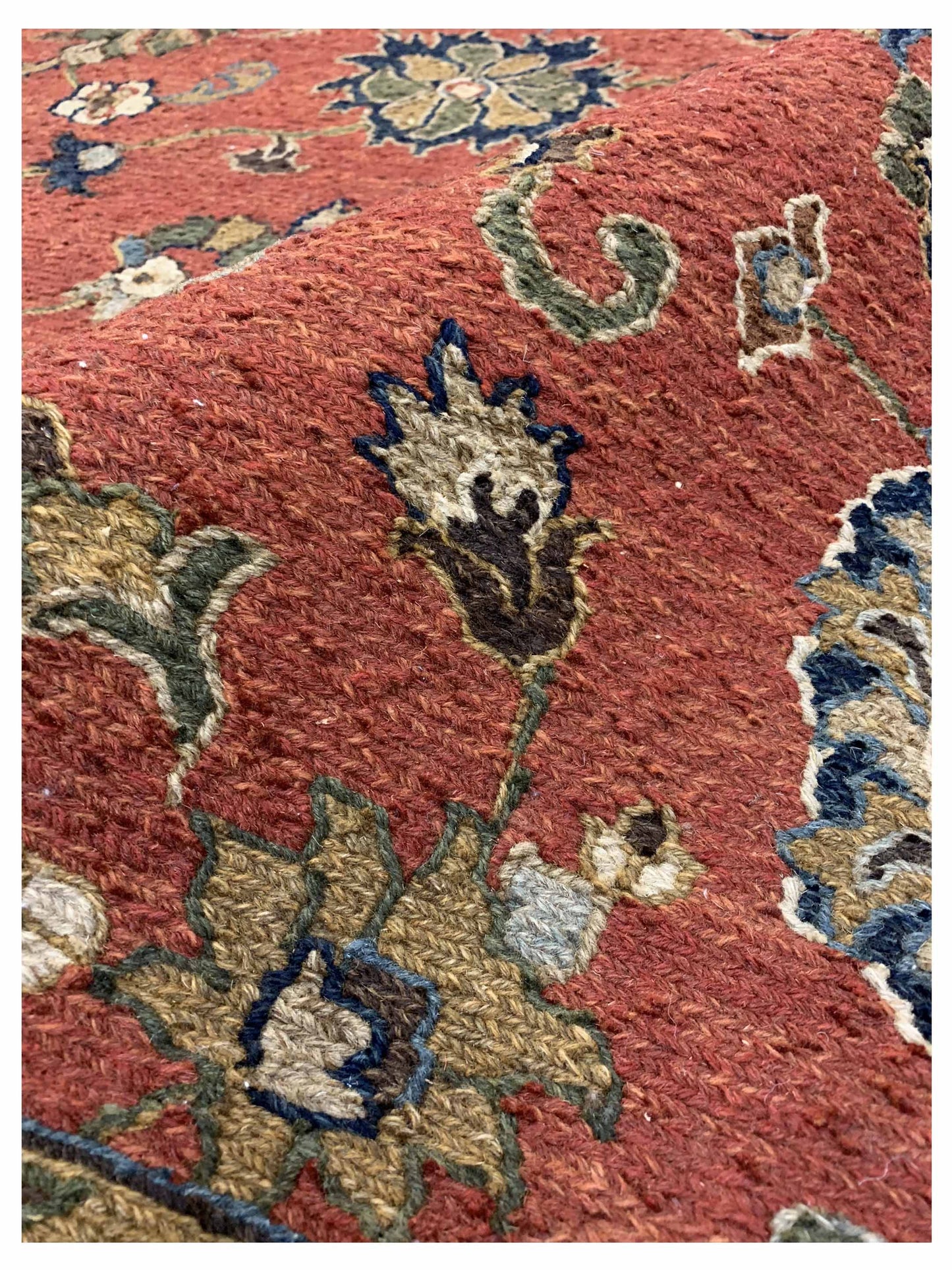 Artisan Sandra  Rust Navy Traditional Knotted Rug
