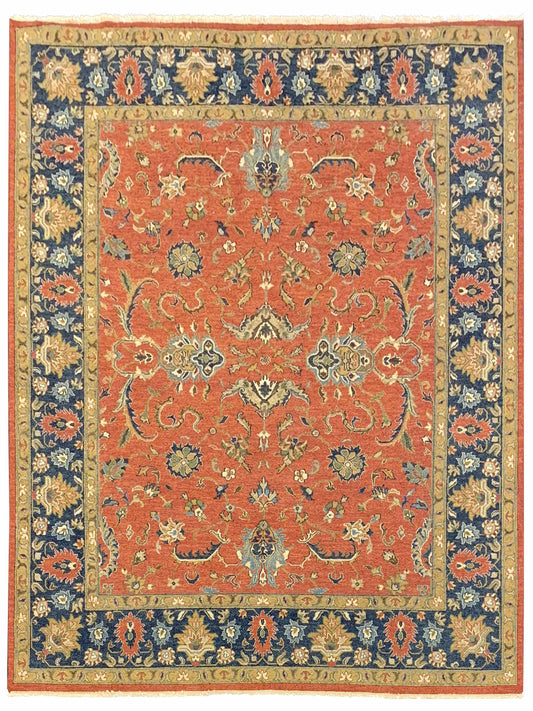 Artisan Sandra Rust Navy Traditional Knotted Rug - Rugs - Artisan - Atlanta Designer Rugs