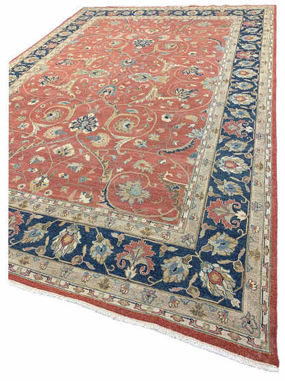 Artisan Sandra Rust Navy Traditional Knotted Rug - Rugs - Artisan - Atlanta Designer Rugs