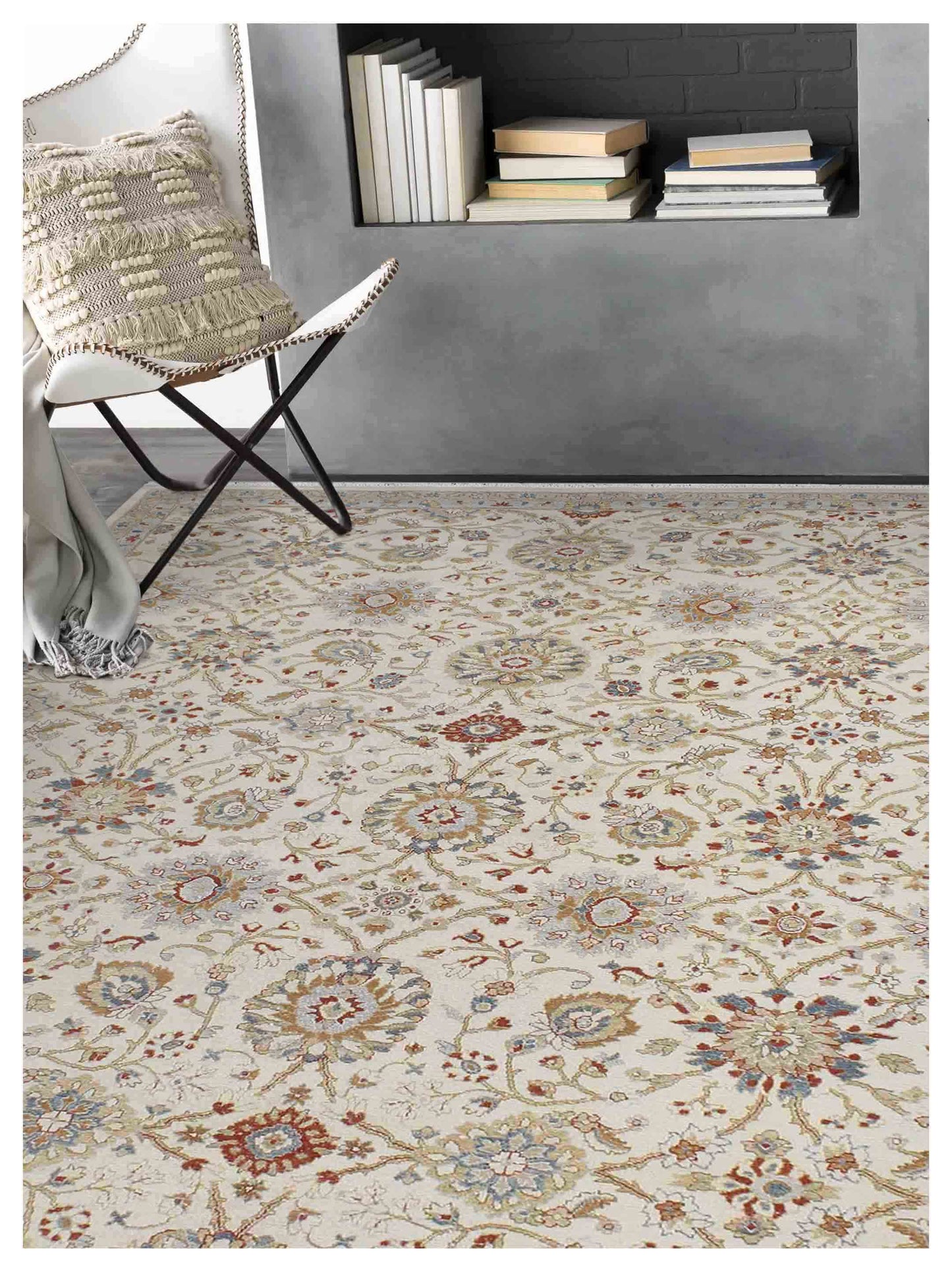 Artisan Sandra  Beige  Traditional Knotted Rug
