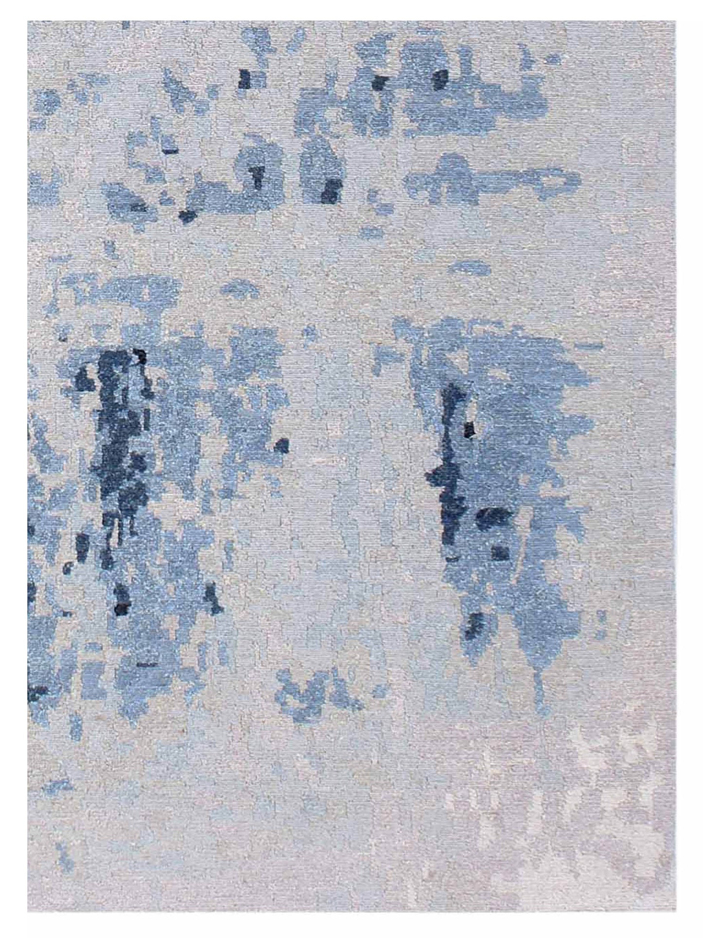 Artisan Sandra  Silver Blue Traditional Knotted Rug