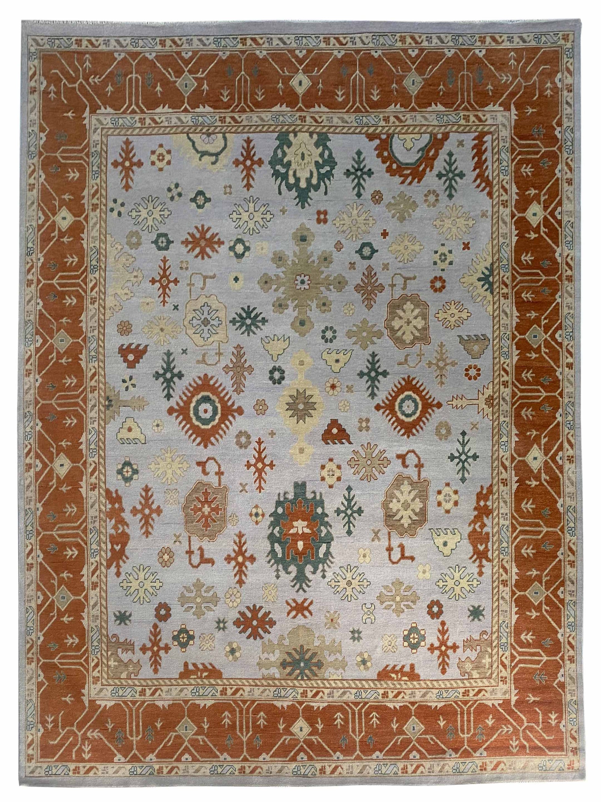 Artisan Blossom-2 S-110 Silver Traditional Knotted Rug