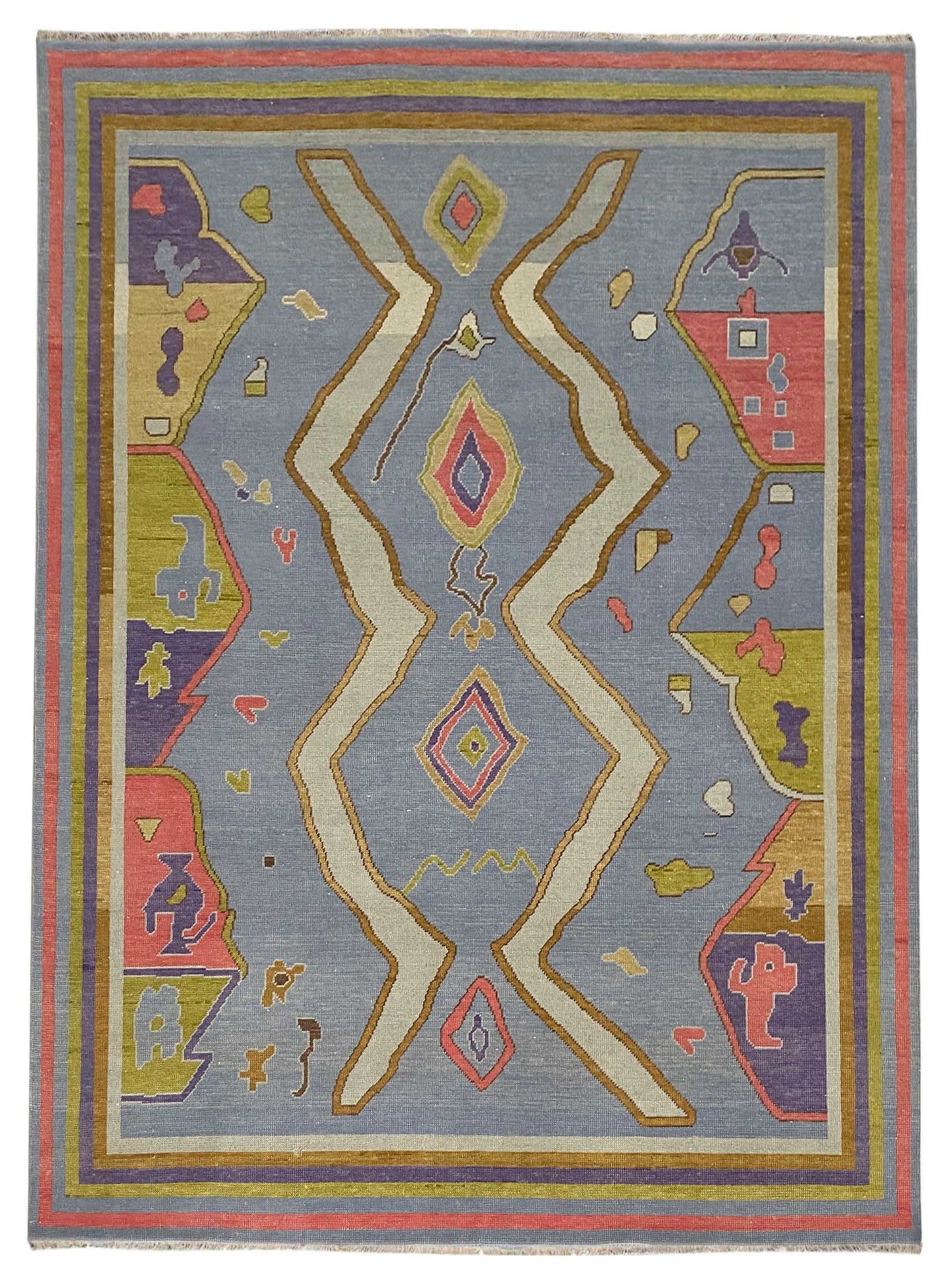 Artisan Blossom-2 S-102 Grey Traditional Knotted Rug