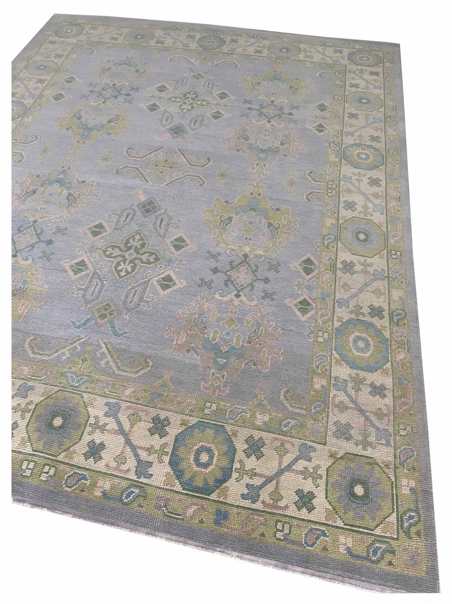 Artisan Blossom-2  Sage Beige Traditional Knotted Rug