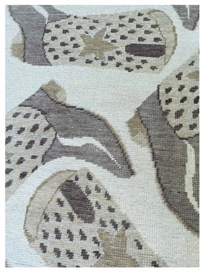 Artisan Blossom  Beige  Modern Knotted Rug