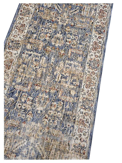 Artisan Stana  Lt.Blue Ivory Traditional Machinemade Rug