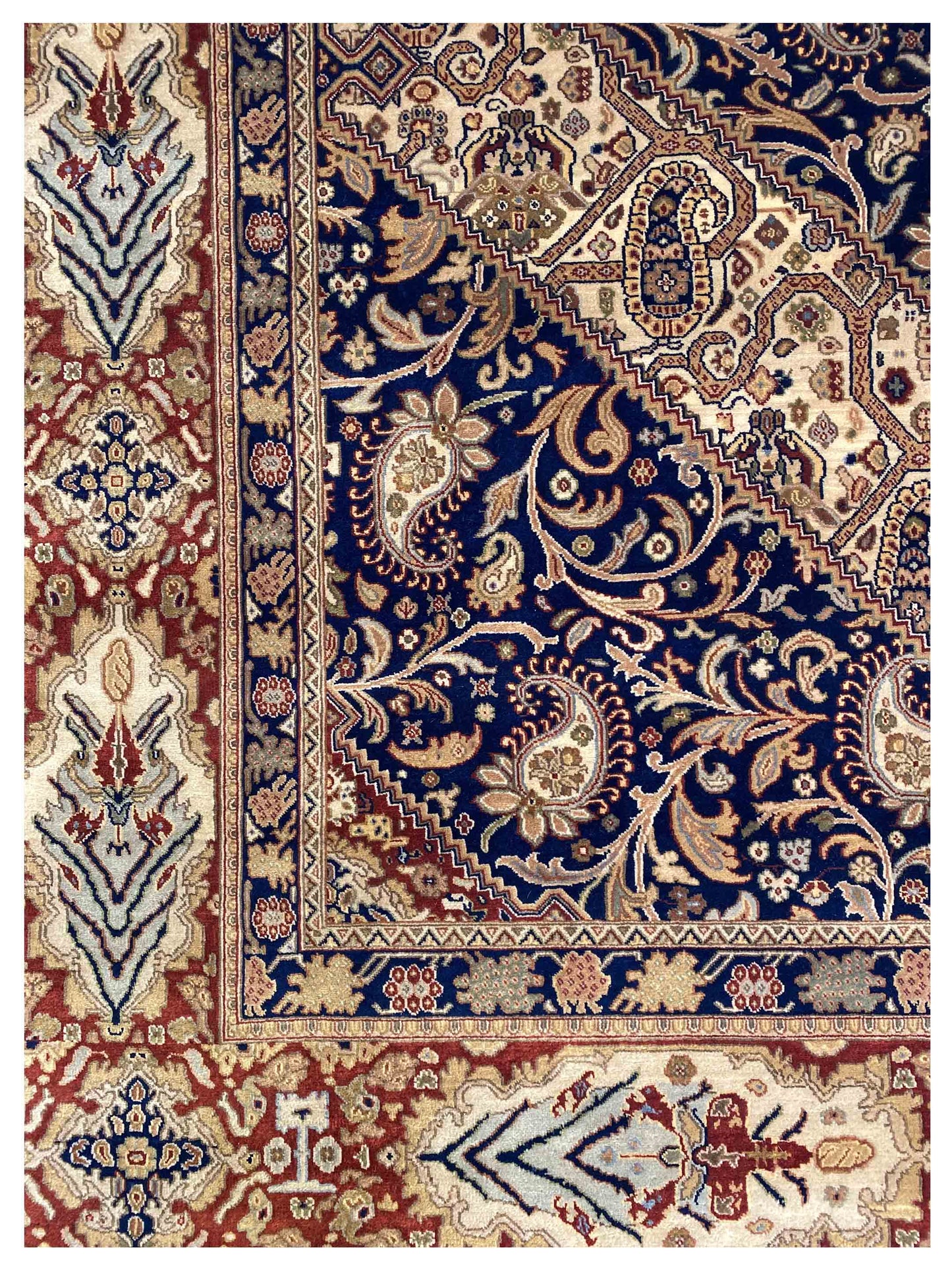 Artisan Lynda Navy Rust Traditional Knotted Rug – Atlanta Designer Rugs