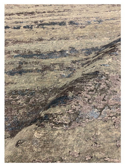 Artisan Mary Blue Contemporary Knotted Rug - Rugs - Artisan - Atlanta Designer Rugs