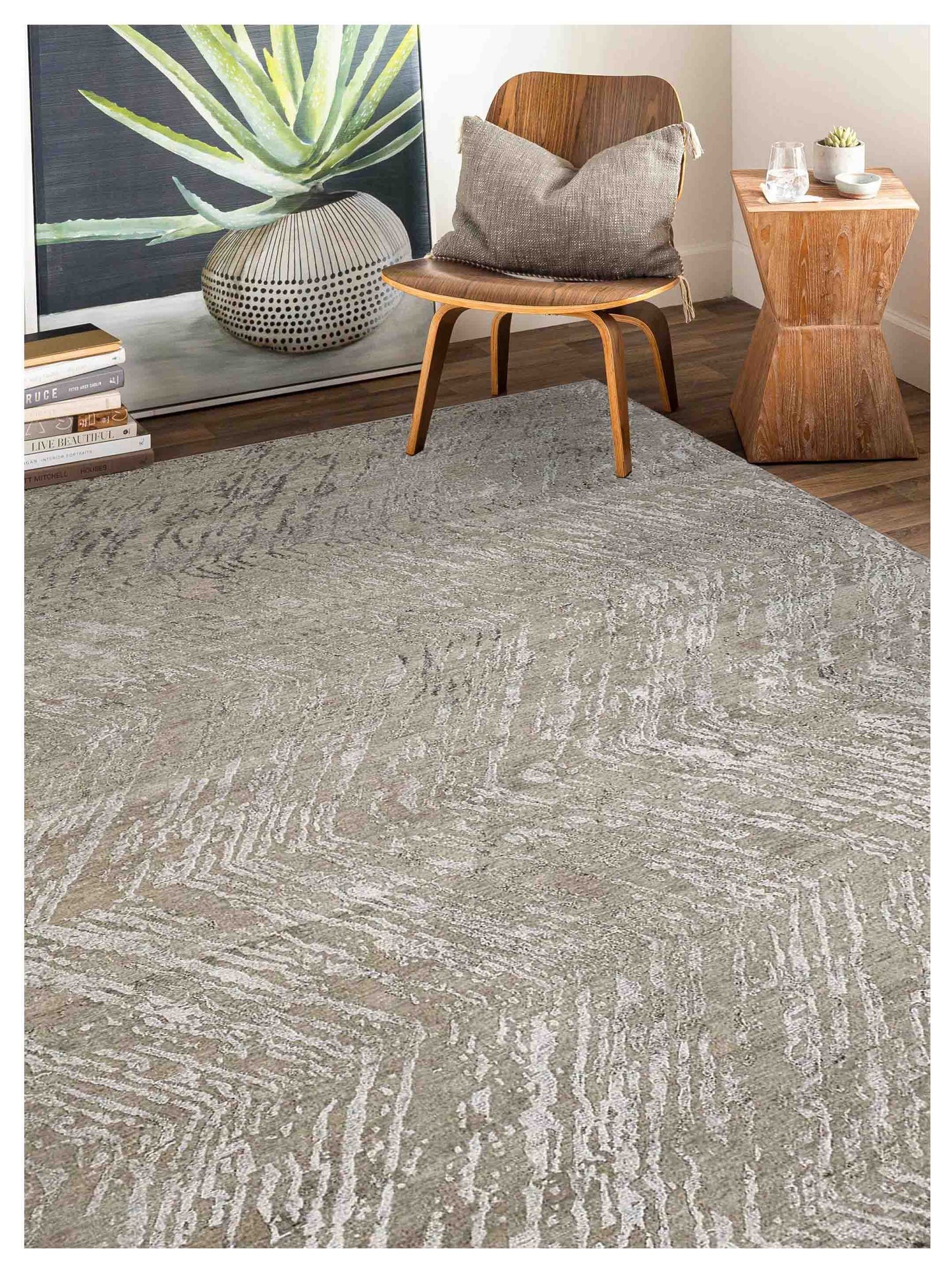 Artisan Toni  Flax  Transitional Knotted Rug