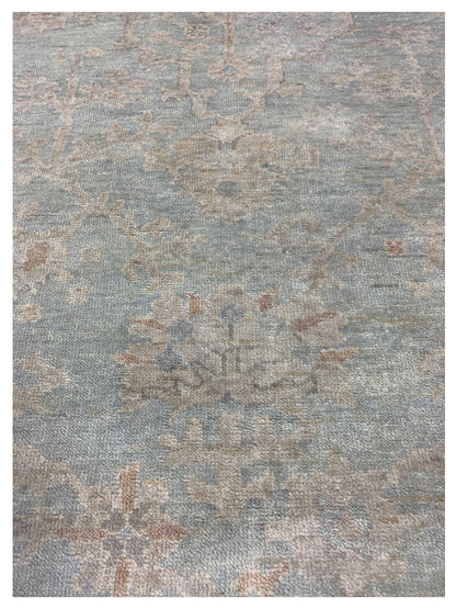 Artisan Julie Lt.Blue Beige Transitional Knotted Rug - Rugs - Artisan - Atlanta Designer Rugs