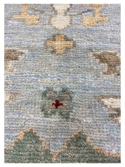 Artisan Tyra Aqua Beige Traditional Knotted Rug - Rugs - Artisan - Atlanta Designer Rugs